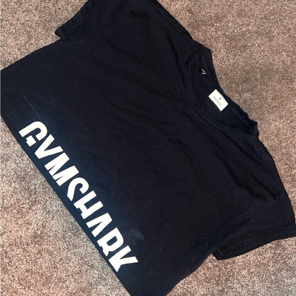 Gymshark Black Tee with White Logo